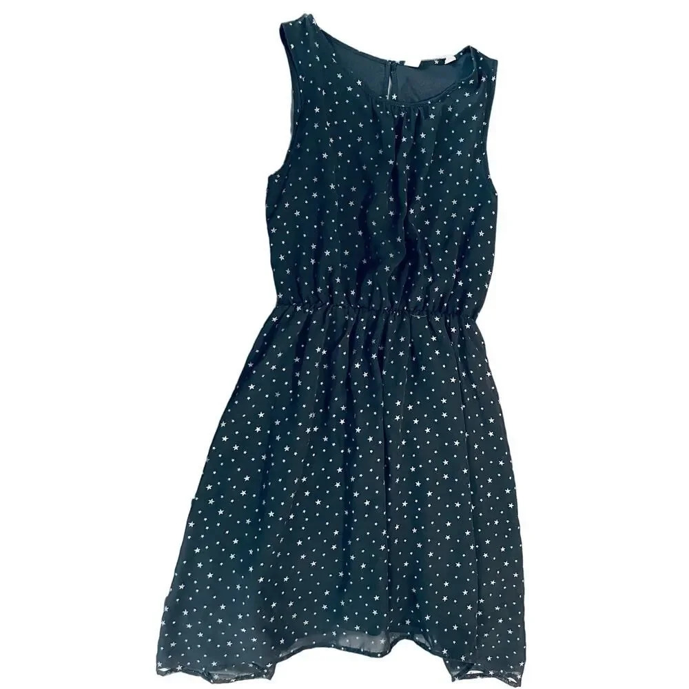 H&M Kids Sleeveless Dress - Navy with White Dots